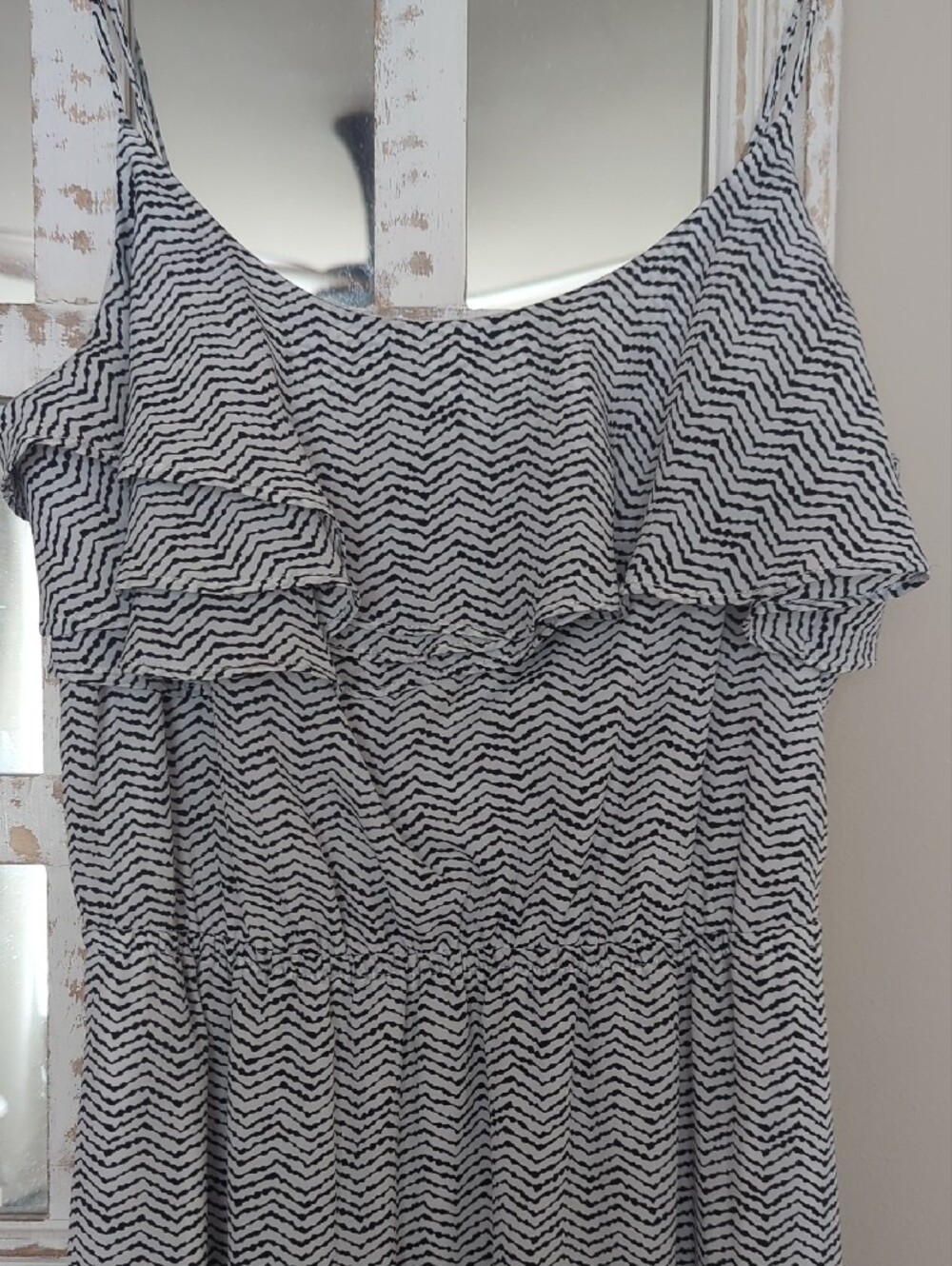 BCBGeneration Striped Ruffle Maxi Dress - Picture 3 of 4